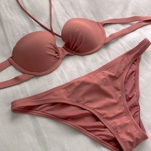 NWOT Aerie Dusty Rose/Mauve Bikini - L and 34B